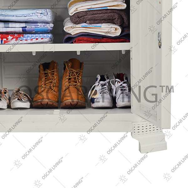 LEMARI PLASTIK - PLASTIC WARDROBE Lemari Plastik Napolly Cabro388 + Kaca | Plastic Wardrobe NAPOLLY OSCARLIVING