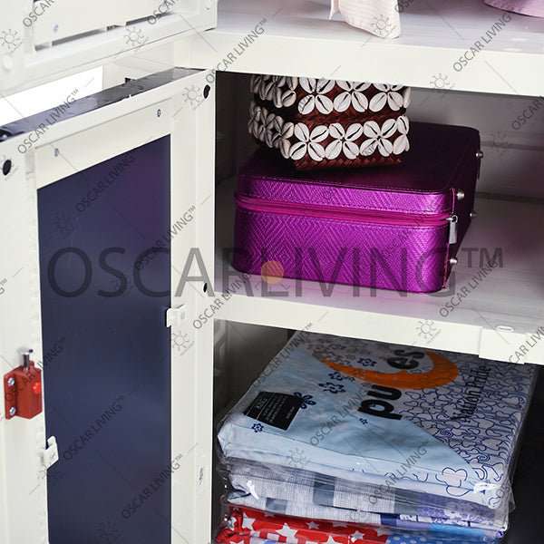 LEMARI PLASTIK - PLASTIC WARDROBE Lemari Plastik Napolly Cabro388 + Kaca | Plastic Wardrobe NAPOLLY OSCARLIVING