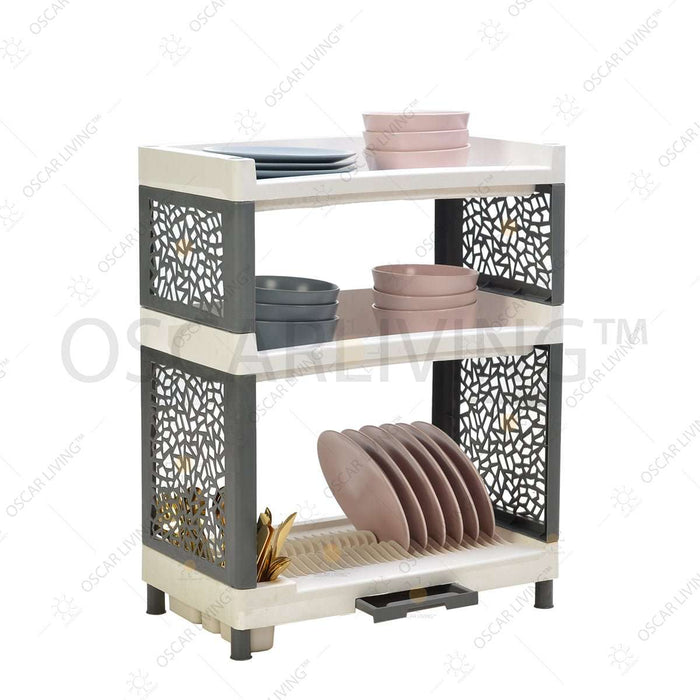 RAK PIRING - DISH RACK Rak Piring Plastik Tabitha RPST 3 Susun | Dish Rack TABITHA OSCARLIVING