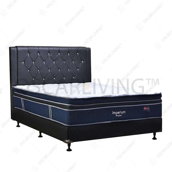 KASUR - SPRINGBED Kasur Springbed Central Imperium Pocket PlushTop | Fullset Oxford Oreo CENTRAL OSCARLIVING