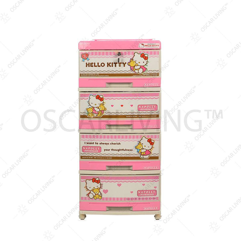 LEMARI PLASTIK - PLASTIC WARDROBE Lemari Plastik Napolly SFC2 Motif Helokity | Plastic Wardrobe NAPOLLY OSCARLIVING