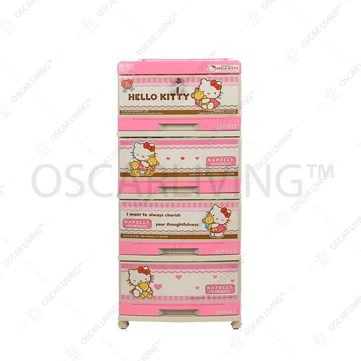 LEMARI PLASTIK - PLASTIC WARDROBE Lemari Plastik Napolly SFC2 Motif Helokity | Plastic Wardrobe NAPOLLY OSCARLIVING