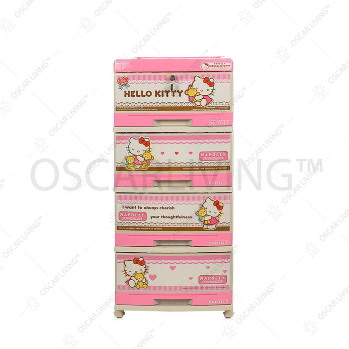 LEMARI PLASTIK - PLASTIC WARDROBE Lemari Plastik Napolly SFC2 Motif Helokity | Plastic Wardrobe NAPOLLY OSCARLIVING