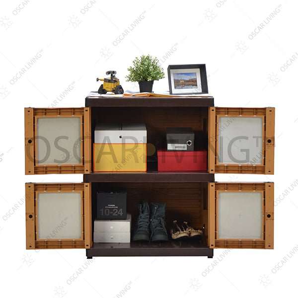 LEMARI PLASTIK - PLASTIC WARDROBE Lemari Plastik HK Plast Motif Bambu HK PLAST OSCARLIVING