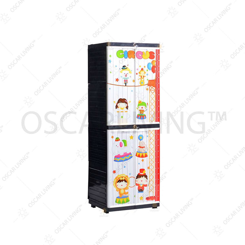 PLASTIC WARDROBE Lemari Plastik Tabitha LS2P Motif Sailor - Motif Circus | Plastic Wardrobe TABITHA OSCARLIVING
