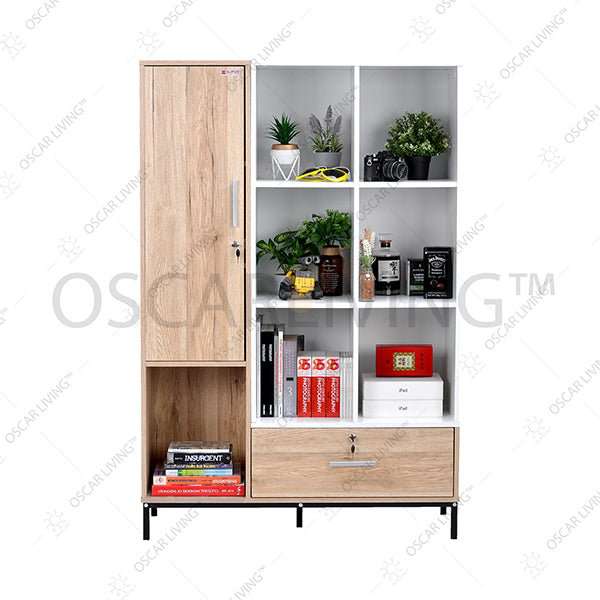 Lemari Pakaian Lemari Penyimpanan Super Furniture RB702 | Rak Buku SUPER FURNITURE OSCARLIVING