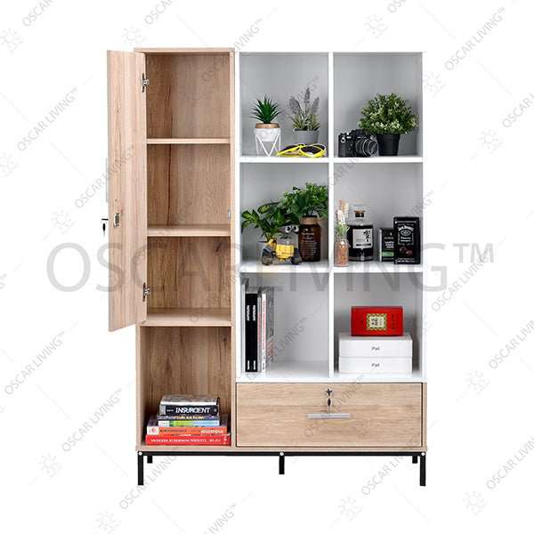 Lemari Pakaian Lemari Penyimpanan Super Furniture RB702 | Rak Buku SUPER FURNITURE OSCARLIVING
