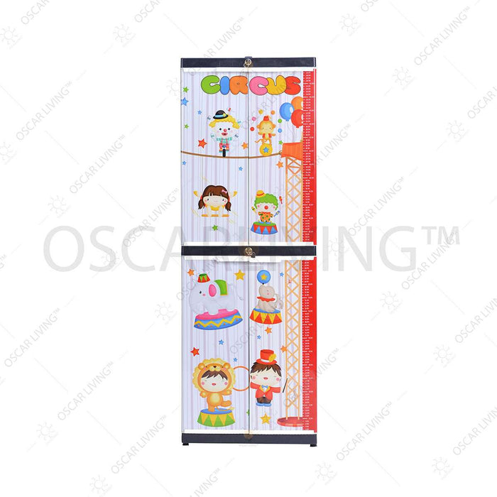 PLASTIC WARDROBE Lemari Plastik Tabitha LS2P Motif Sailor - Motif Circus | Plastic Wardrobe TABITHA OSCARLIVING