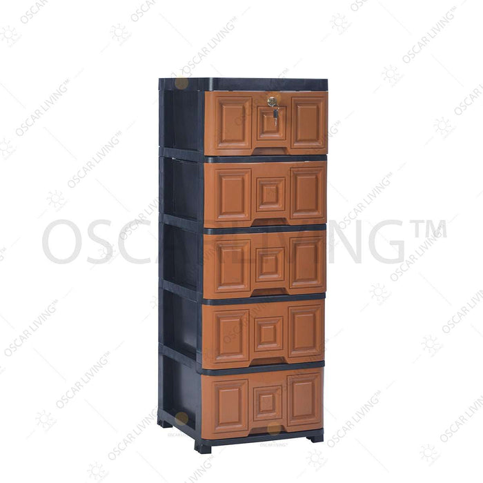 LEMARI PLASTIK - PLASTIC WARDROBE Lemari Plastik Miami Laci Milaci Motif Square MIAMI OSCARLIVING