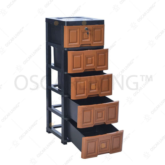 LEMARI PLASTIK - PLASTIC WARDROBE Lemari Plastik Miami Laci Milaci Motif Square MIAMI OSCARLIVING