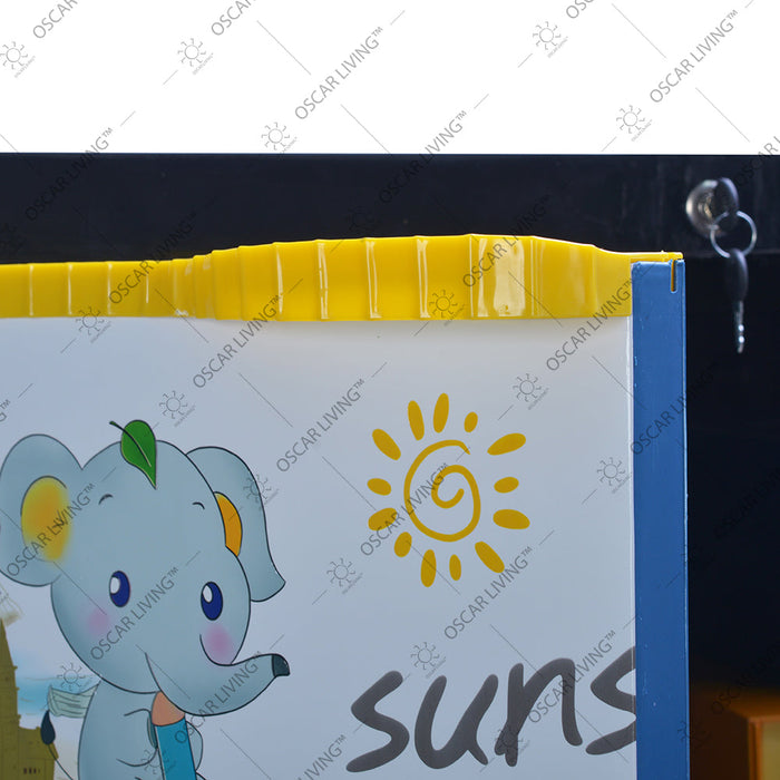 LEMARI PLASTIK - PLASTIC WARDROBE Lemari Plastik Sinbak Rak 4 Susun Motif Gajah | Plastic Wardrobe SINBAK OSCARLIVING