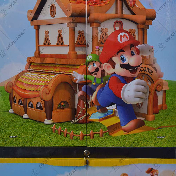 LEMARI PLASTIK - PLASTIC WARDROBE Lemari Plastik Sinbak Rak 4 Susun Motif Mario | Plastic Wardrobe SINBAK OSCARLIVING