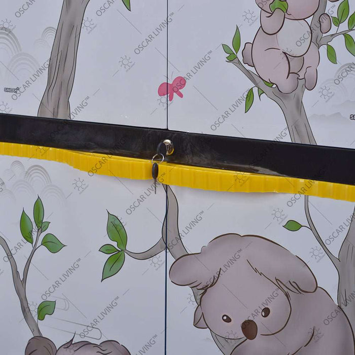 LEMARI PLASTIK - PLASTIC WARDROBE Lemari Plastik Sinbak Rak 4 Susun Motif | Plastic Wardrobe SINBAK OSCARLIVING