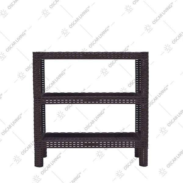 Rak sepatu Plastik Rak Sepatu Plastik Motif Rotan Tabitha TABITHA OSCARLIVING