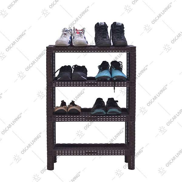 Rak sepatu Plastik Rak Sepatu Plastik Motif Rotan Tabitha TABITHA OSCARLIVING