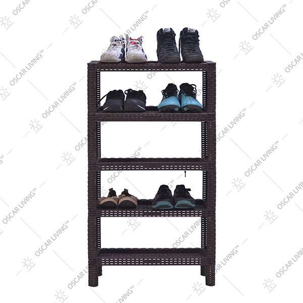 Rak sepatu Plastik Rak Sepatu Plastik Motif Rotan Tabitha TABITHA OSCARLIVING