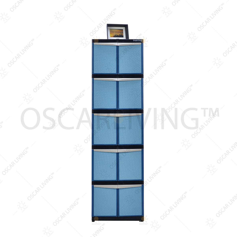 LEMARI PLASTIK - PLASTIC WARDROBE Lemari Plastik Tabitha Motif Anyam | Plastic Wardrobe TABITHA OSCARLIVING