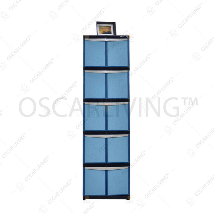LEMARI PLASTIK - PLASTIC WARDROBE Lemari Plastik Tabitha Motif Anyam | Plastic Wardrobe TABITHA OSCARLIVING