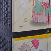 LEMARI PLASTIK - PLASTIC WARDROBE Lemari Plastik Sinbak Rak 4 Susun Motif Hamster | Plastic Wardrobe SINBAK OSCARLIVING