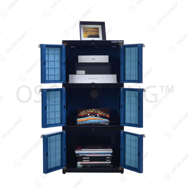 LEMARI PLASTIK - PLASTIC WARDROBE Lemari Plastik Tabitha Motif Anyam | Plastic Wardrobe TABITHA OSCARLIVING
