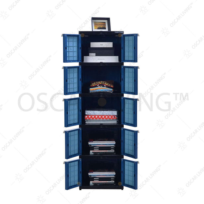 LEMARI PLASTIK - PLASTIC WARDROBE Lemari Plastik Tabitha Motif Anyam | Plastic Wardrobe TABITHA OSCARLIVING