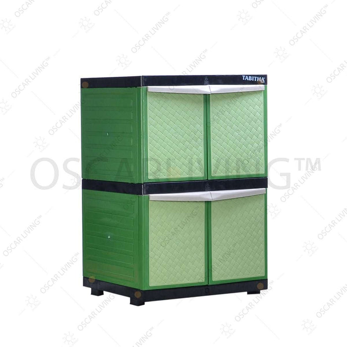 LEMARI PLASTIK - PLASTIC WARDROBE Lemari Plastik Tabitha Motif Anyam | Plastic Wardrobe TABITHA OSCARLIVING
