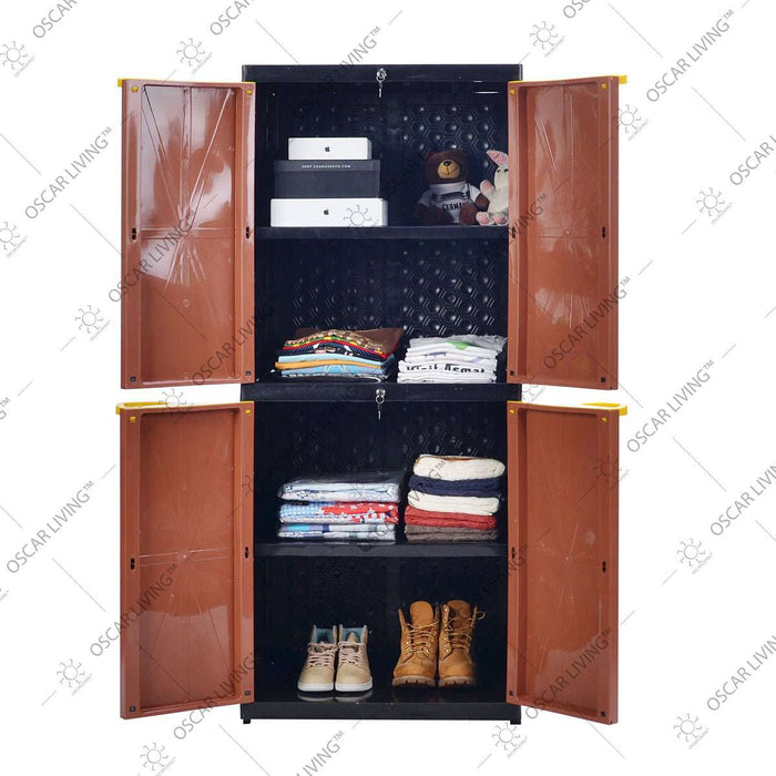 LEMARI PLASTIK - PLASTIC WARDROBE Lemari Plastik Sinbak Rak 4 Susun Motif Hamster | Plastic Wardrobe SINBAK OSCARLIVING