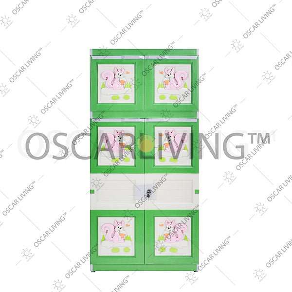 LEMARI PLASTIK - PLASTIC WARDROBE Lemari Plastik Miami Gantung Motif 3D Random MIAMI OSCARLIVING