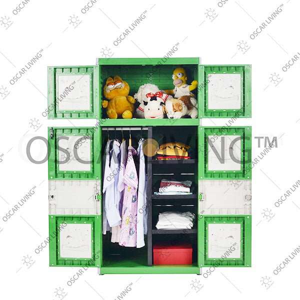 LEMARI PLASTIK - PLASTIC WARDROBE Lemari Plastik Miami Gantung Motif 3D Random MIAMI OSCARLIVING