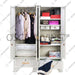 LEMARI PLASTIK - PLASTIC WARDROBE Lemari Plastik Napolly Cabro466 + Kaca | Plastic Wardrobe NAPOLLY OSCARLIVING