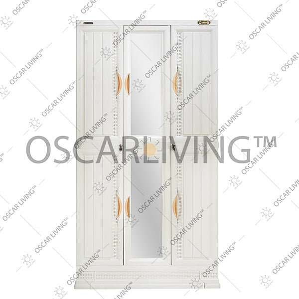 LEMARI PLASTIK - PLASTIC WARDROBE Lemari Plastik Napolly Cabro388 + Kaca | Plastic Wardrobe NAPOLLY OSCARLIVING