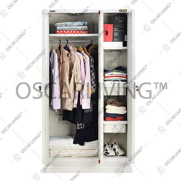 LEMARI PLASTIK - PLASTIC WARDROBE Lemari Plastik Napolly Cabro388 + Kaca | Plastic Wardrobe NAPOLLY OSCARLIVING