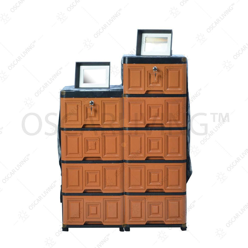 LEMARI PLASTIK - PLASTIC WARDROBE Lemari Plastik Miami Laci Milaci Motif Square MIAMI OSCARLIVING