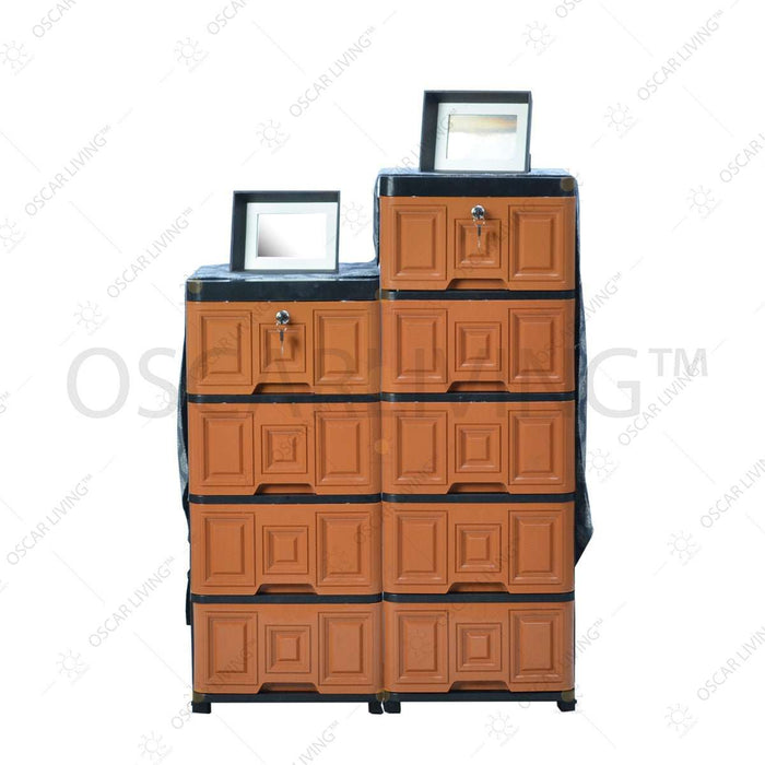 LEMARI PLASTIK - PLASTIC WARDROBE Lemari Plastik Miami Laci Milaci Motif Square MIAMI OSCARLIVING