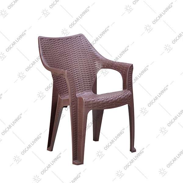 KURSI PLASTIK - PLASTIC CHAIR Kursi Plastik Tabitha KST304 Motif Rotan | Plastic Chair KST 304 TABITHA OSCARLIVING