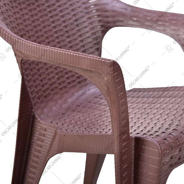 KURSI PLASTIK - PLASTIC CHAIR Kursi Plastik Tabitha KST304 Motif Rotan | Plastic Chair KST 304 TABITHA OSCARLIVING