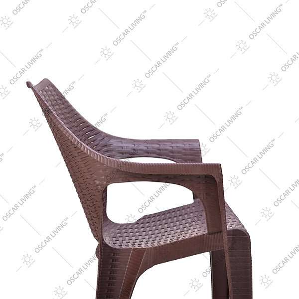 KURSI PLASTIK - PLASTIC CHAIR Kursi Plastik Tabitha KST304 Motif Rotan | Plastic Chair KST 304 TABITHA OSCARLIVING