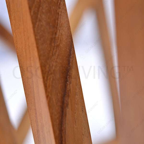 Meja Serbaguna Meja Sudut Kayu Jati Natural OLIV Hasibuan Zigzag OLIV OSCARLIVING