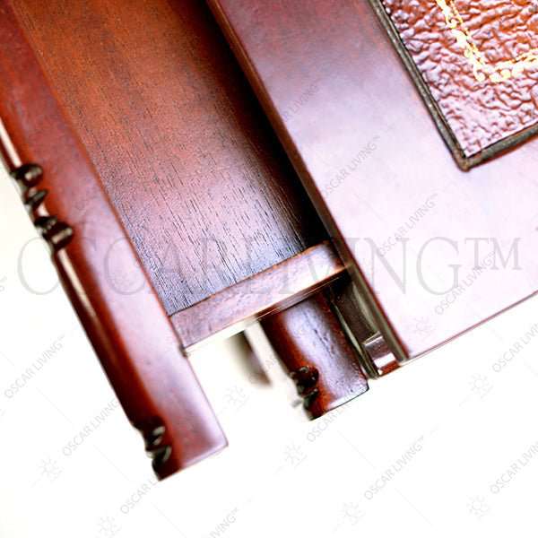 Meja Serbaguna Meja Sudut Silang Mahogani OLIV Ritz Chester OLIV OSCARLIVING