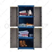 LEMARI PLASTIK - PLASTIC WARDROBE Lemari Plastik Sinbak Mini 4 Susun Motif | Plastic Wardrobe SINBAK OSCARLIVING