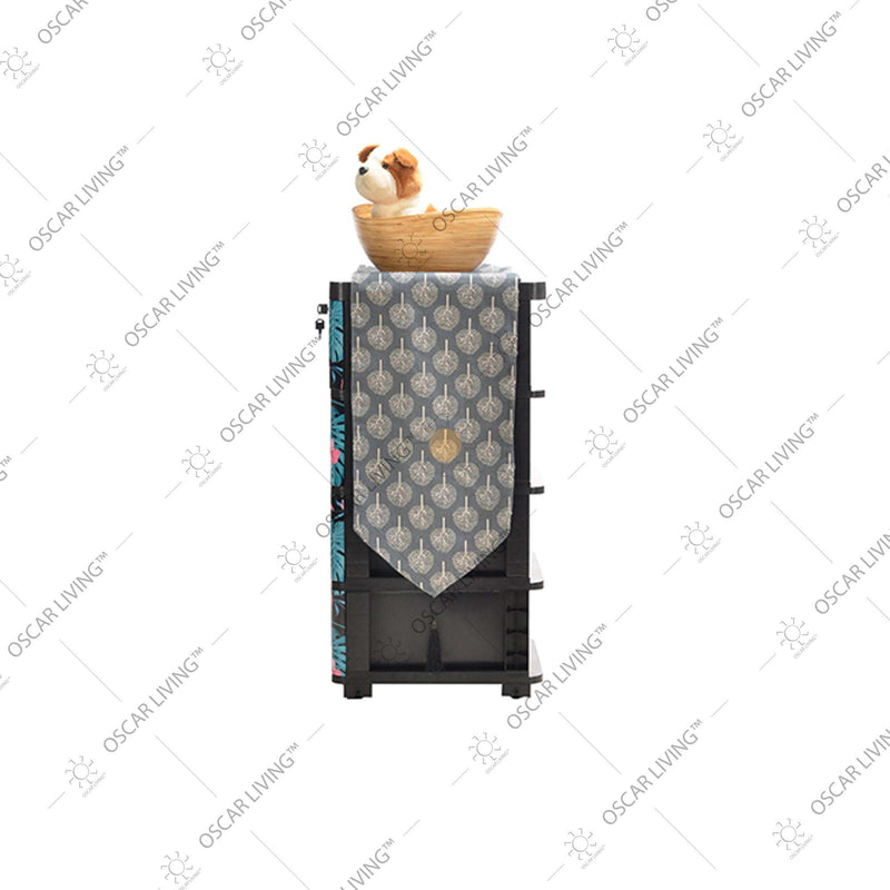 LEMARI PLASTIK - PLASTIC WARDROBE Lemari Plastik Laci Miami Milaci Motif Leaf MIAMI OSCARLIVING