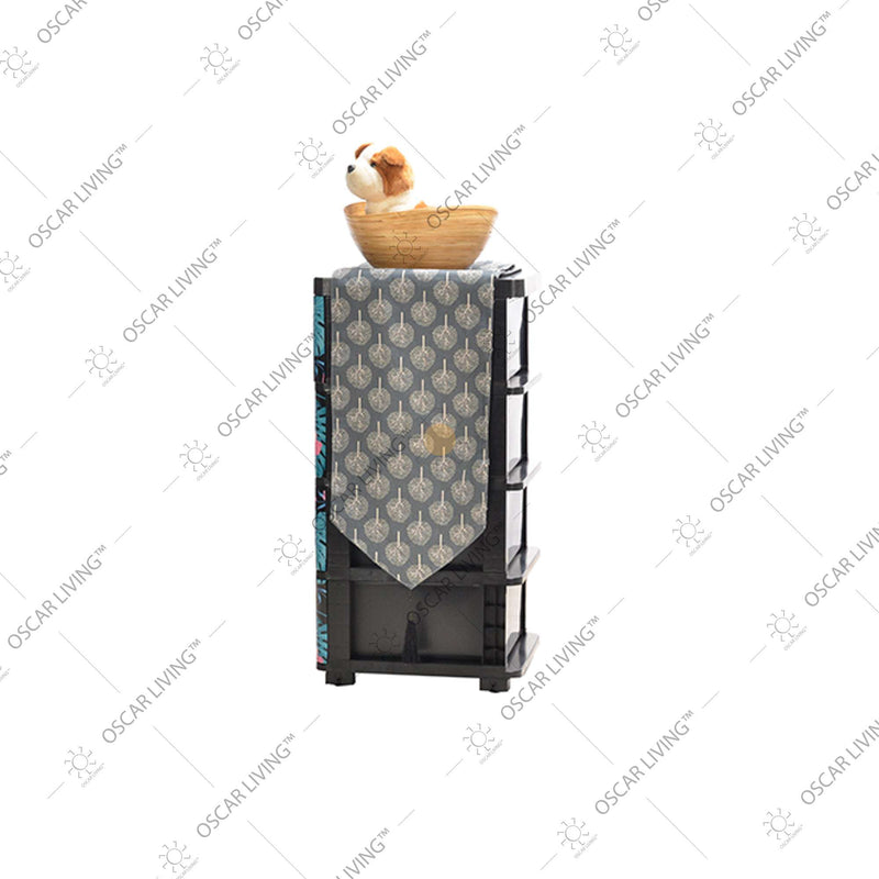 LEMARI PLASTIK - PLASTIC WARDROBE Lemari Plastik Laci Miami Milaci Motif Leaf MIAMI OSCARLIVING