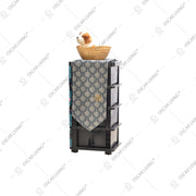 LEMARI PLASTIK - PLASTIC WARDROBELemari Plastik Laci Miami Milaci Motif LeafMIAMIOSCARLIVING