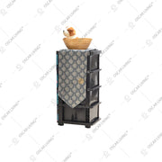 LEMARI PLASTIK - PLASTIC WARDROBE Lemari Plastik Laci Miami Milaci Motif Leaf MIAMI OSCARLIVING