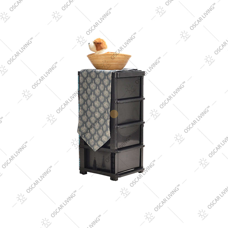 LEMARI PLASTIK - PLASTIC WARDROBE Lemari Plastik Laci Miami Milaci Motif Leaf MIAMI OSCARLIVING