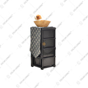 LEMARI PLASTIK - PLASTIC WARDROBE Lemari Plastik Laci Miami Milaci Motif Leaf MIAMI OSCARLIVING