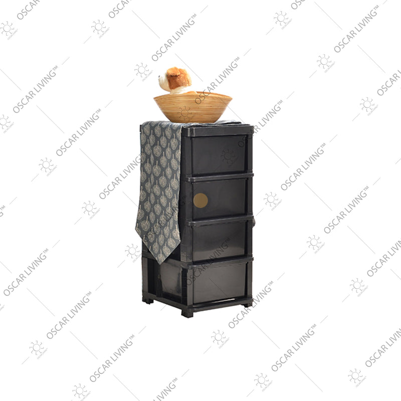 LEMARI PLASTIK - PLASTIC WARDROBE Lemari Plastik Laci Miami Milaci Motif Leaf MIAMI OSCARLIVING