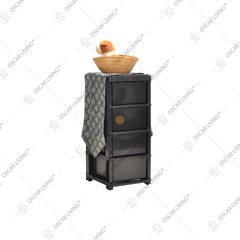 LEMARI PLASTIK - PLASTIC WARDROBE Lemari Plastik Laci Miami Milaci Motif Leaf MIAMI OSCARLIVING