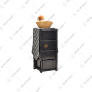 LEMARI PLASTIK - PLASTIC WARDROBE Lemari Plastik Laci Miami Milaci Motif Leaf MIAMI OSCARLIVING
