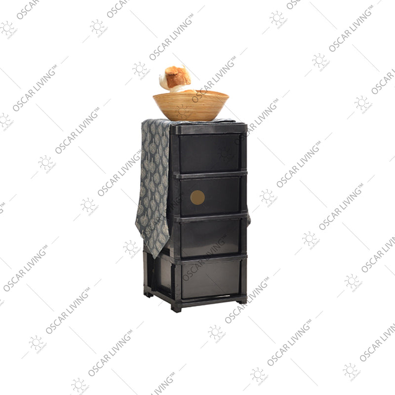 LEMARI PLASTIK - PLASTIC WARDROBE Lemari Plastik Laci Miami Milaci Motif Leaf MIAMI OSCARLIVING